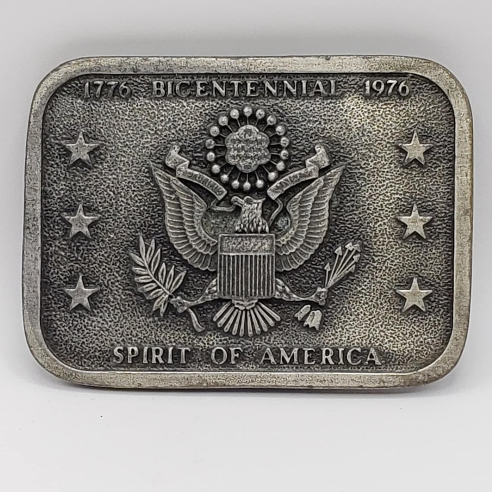 US 1976 Bicentennial Spirit of America 1776-1976 Vintage Collectible Belt Buckle